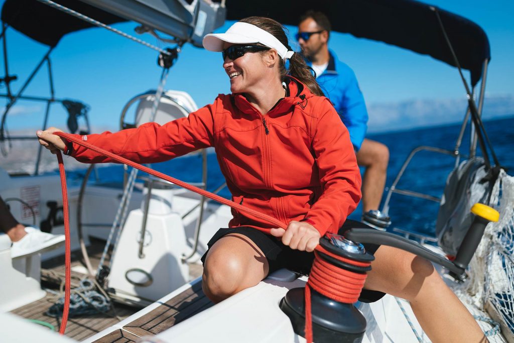 attractive strong woman sailing with her boat 2021 08 26 17 32 56 utc